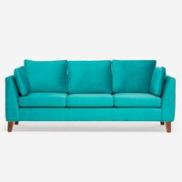 Sofá Barra Design Estocolmo 3 Cuerpos Turquesa