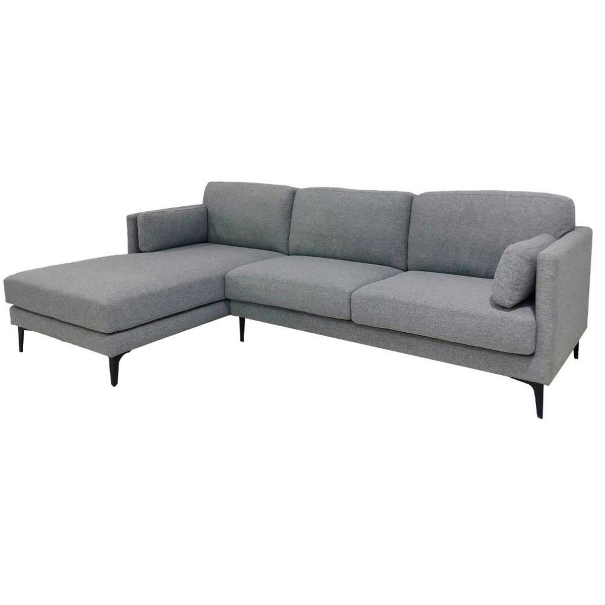 Sofá Seccional Amuv Carraro 3 Cuerpos Gris