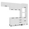 Kit Cocina Modular delta Vekkahome 8 Puertas 4 Cajones Blanca