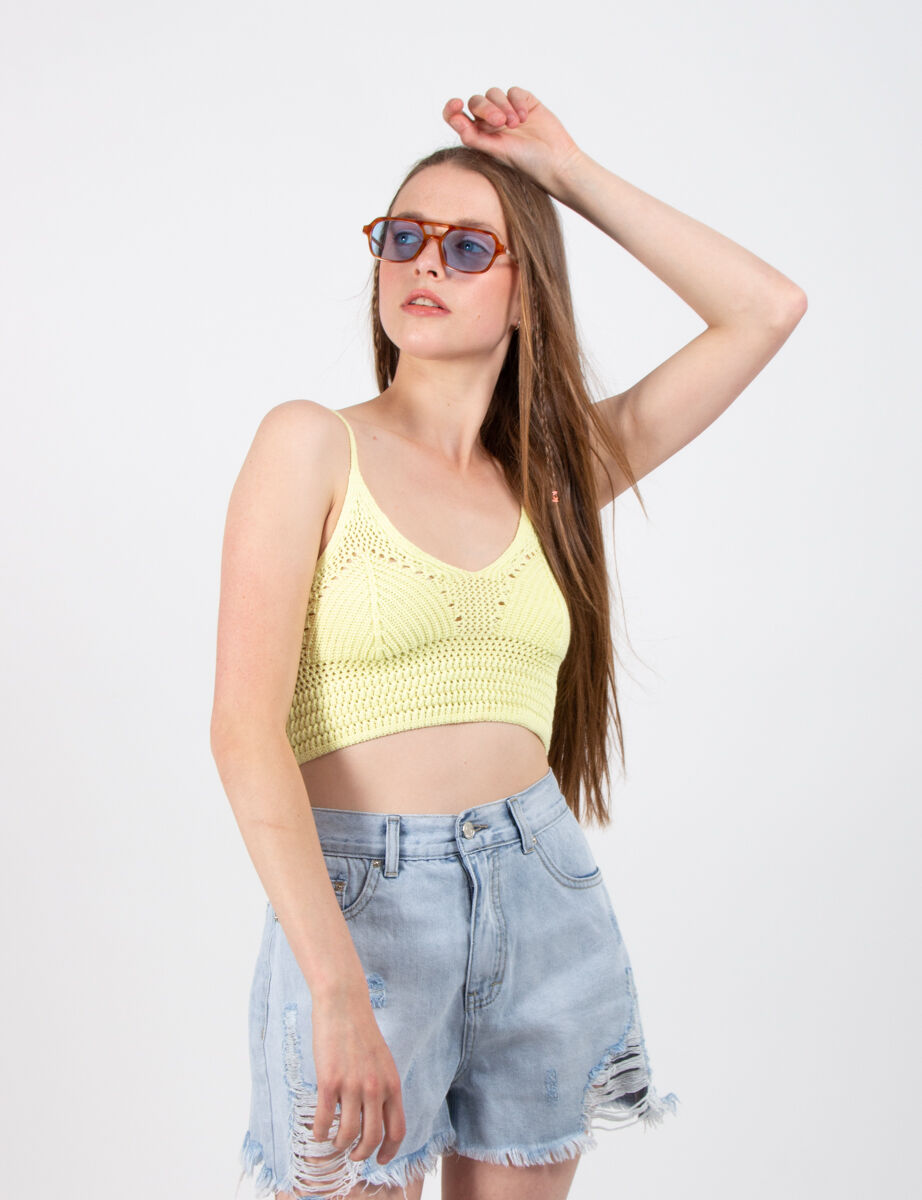 Crop Top de Lana Mujer Icono