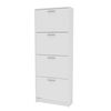 Zapatero Vekkahome Nick 4 puertas Blanca