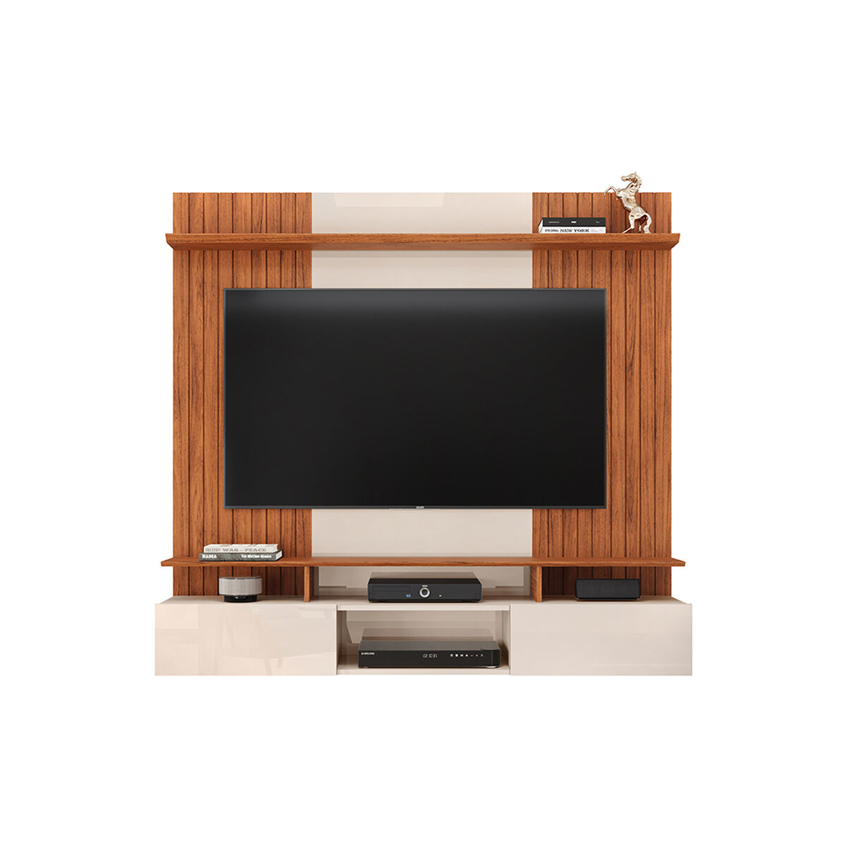 Panel TV Vekkahome Bento 60" Pulgadas Caf&eacute;