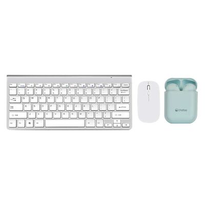 Kit Teclado + Mouse Levo + Audífonos Lhotse Rm12 Celeste