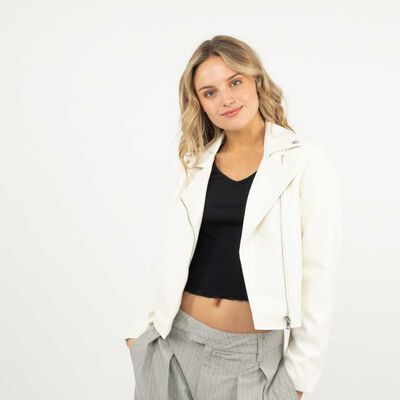 Chaqueta Mujer Icono Blanco, Cafe, Negro