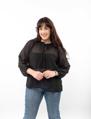 Imagen 1 del producto Blusa Manga Larga Mujer Extralindas Negro