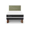 Cama Europea CIC 1,5 Plazas Ortopedic + Respaldo Villarrica Olivo