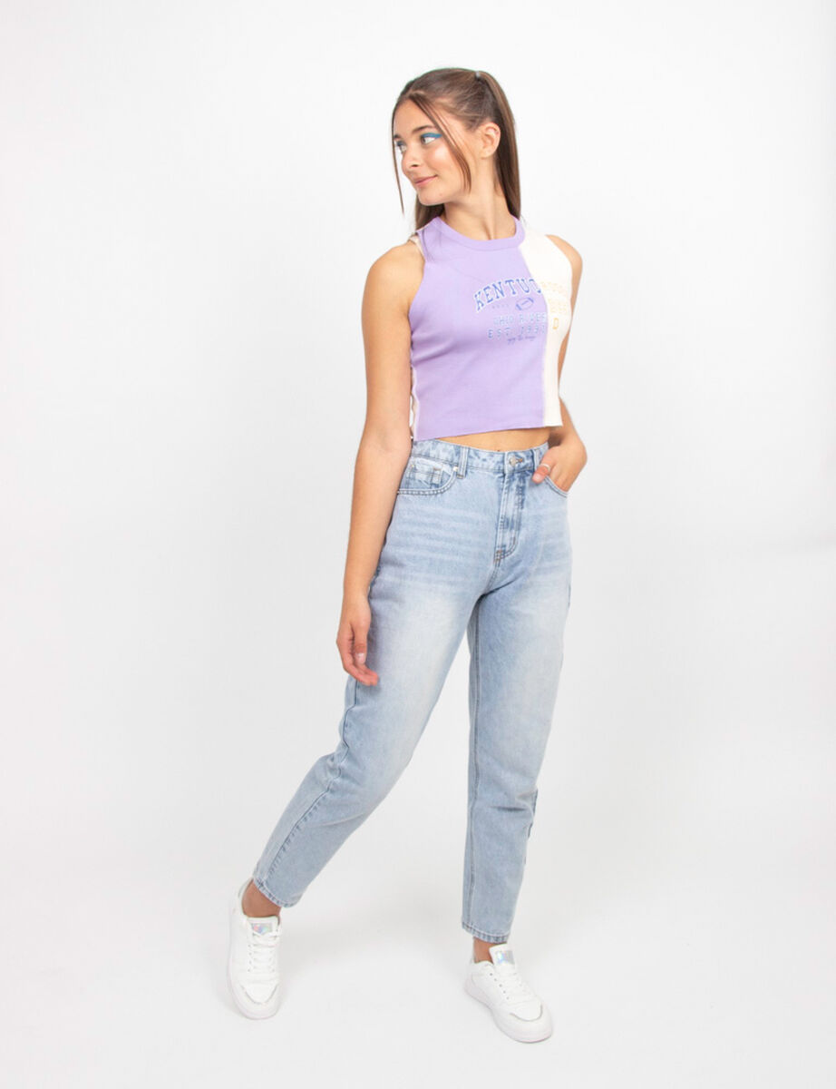 Jeans Mom Tiro Alto Mujer Icono
