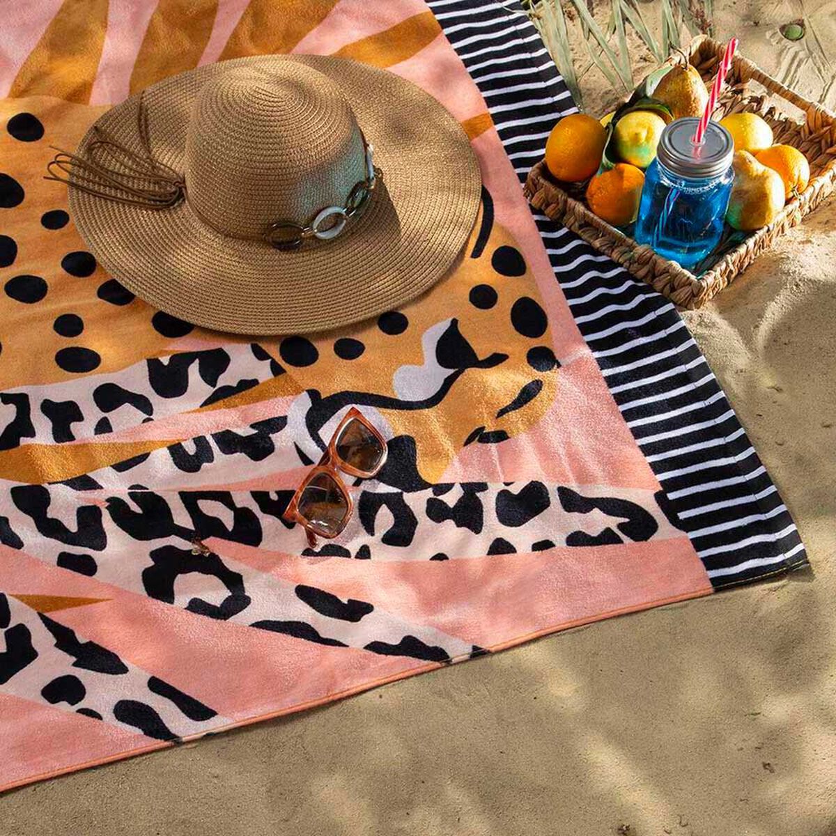 Toalla de Playa Velour Casanova Savana 100 x 180 cm