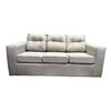 Juego de Living Kea Nize Sofá 3 Cuerpos + Dos Pouf 1 Cuerpo Cañamazo Beige