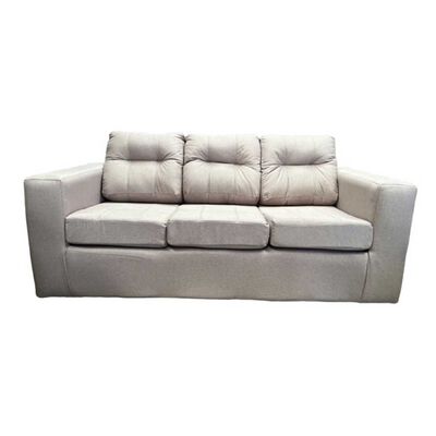 Imagen 2 del producto Juego de Living Kea Nize Sofá 3 Cuerpos + Dos Pouf 1 Cuerpo Cañamazo Beige