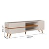Rack TV Purus Altavision Hasta 65" Blanco y Café