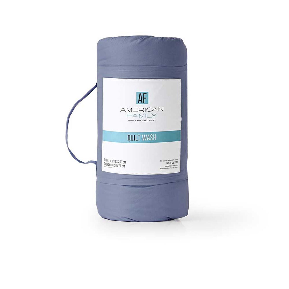 Cubrecama American Family 1,5 Plazas Piedra Azul