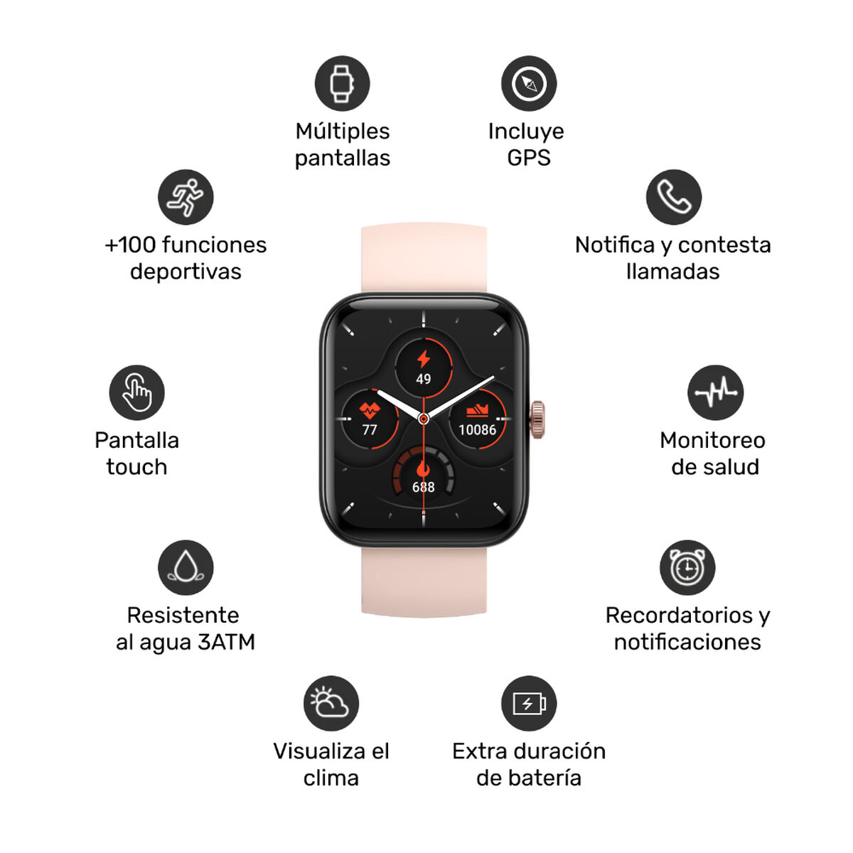Smartwatch Lhotse GPS MoveOn 7 Pink 37/38mm