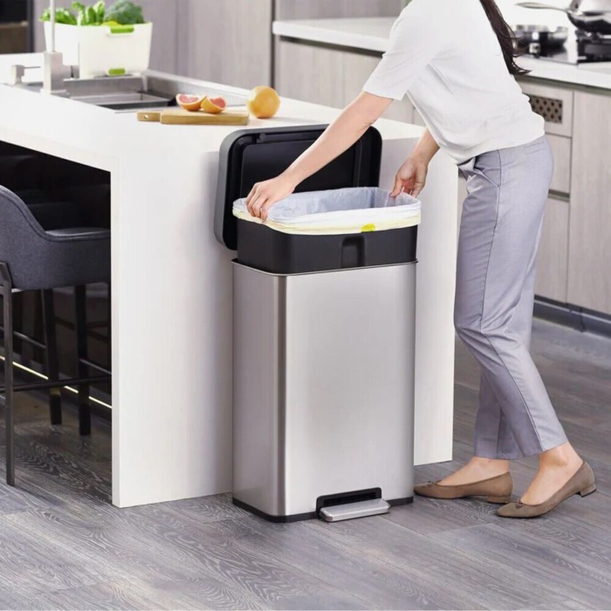 Basurero EKO Cozy Inox 45 L
