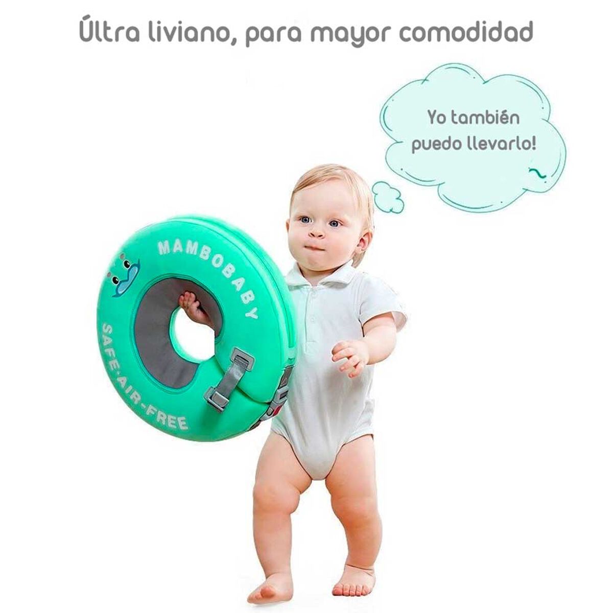 Flotador de Cuello Para Bebé Verde By Lubabycas
