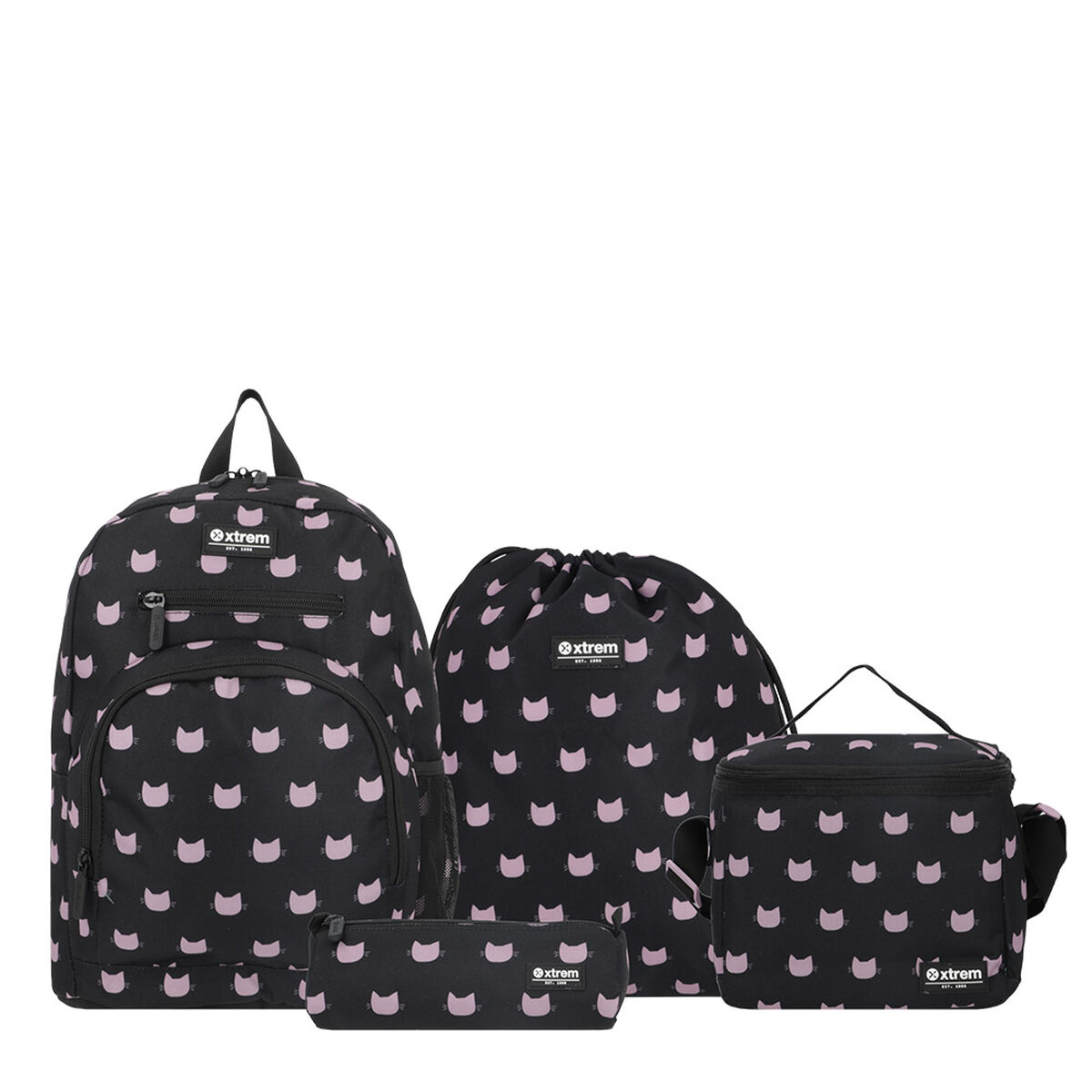 Multipack 5XT Mochila Niña Xtrem Gatos Negro