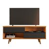 Rack TV Home Mobili Salom Hasta 50" Negro Nogal