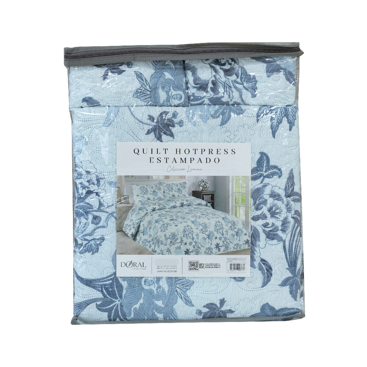 Quilt Doral Hotpress Estampado King Floral