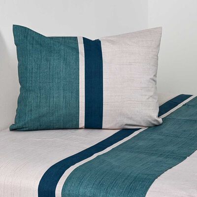 Imagen 1 del producto Juego de Sábanas American Family 1 Plaza Campine 144 Hilos Verde