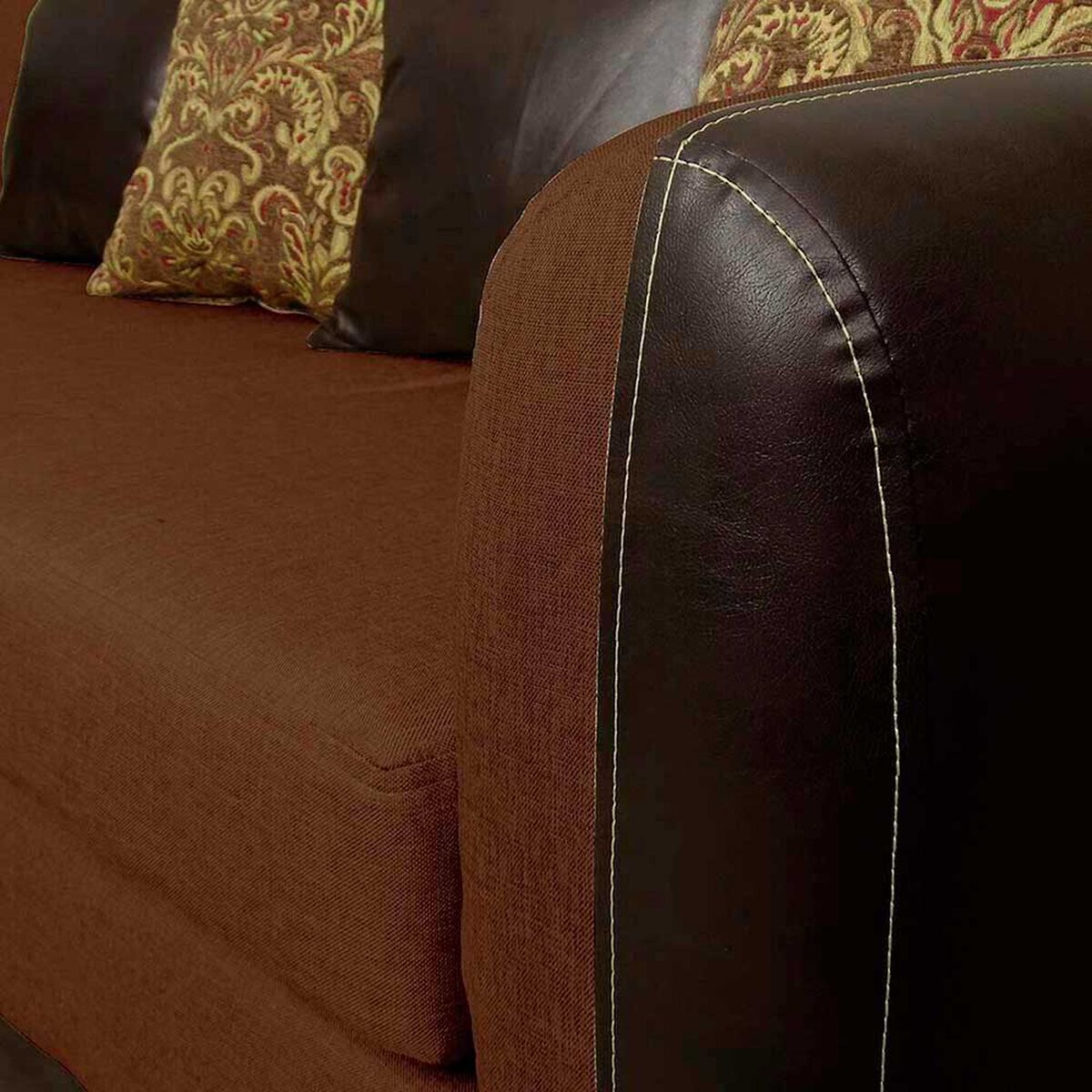 Sof&aacute; Seccional Elegant Detail Izquierdo Oklahoma 5 Cuerpos Caf&eacute;