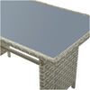 Juego de Terraza Vekkahome Hades Sofá Seccional 6 Cuerpos + Dos Pouf Gris