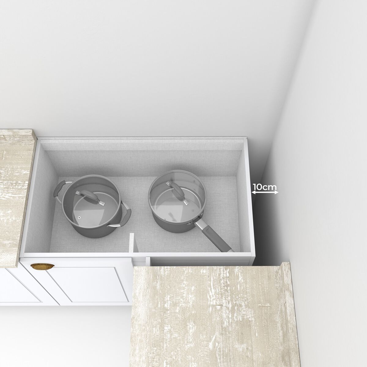 Mueble de Cocina Home Mobili Tulum 1 Puerta Blanco