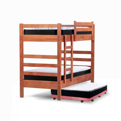 Camarote Triple Latam Home 1 Plaza Zen + Colchón Pro Palo Rosa