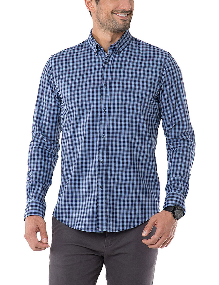Camisa de Algodón a Cuadros Hombre Arrow