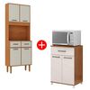 Combo Mueble de Cocina Casanova Borja 4 Puertas 2 Cajones Blanco Café + Auxiliar Casanova Primor 1 Cajón 2 Puertas