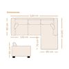 Sofá Seccional Living Factory Samy 4 Cuerpos Beige