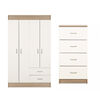 Combo Closet 4 Puertas 2 Cajones + C&oacute;moda 4 Cajones Stanford Blanco