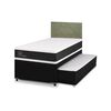 Cama Nido CIC 1,5 Plazas Ortopedic + Respaldo Villarrica Olivo