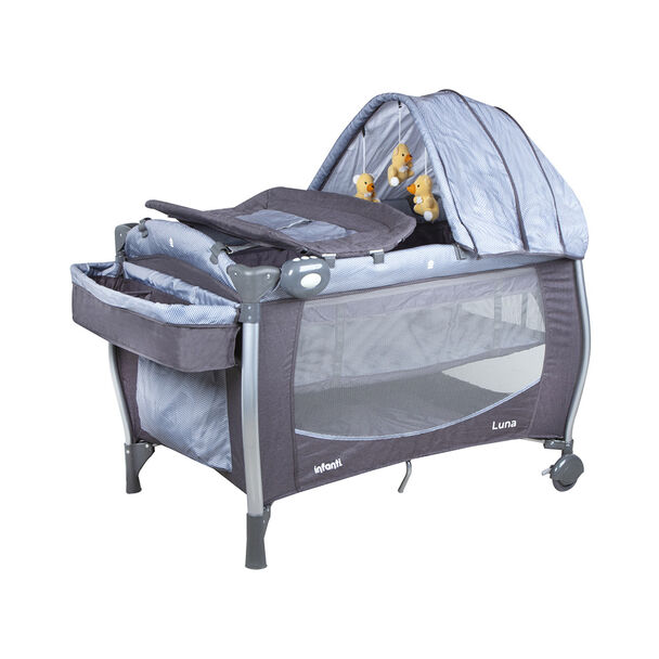 Cuna Playard Luna Grey Dots