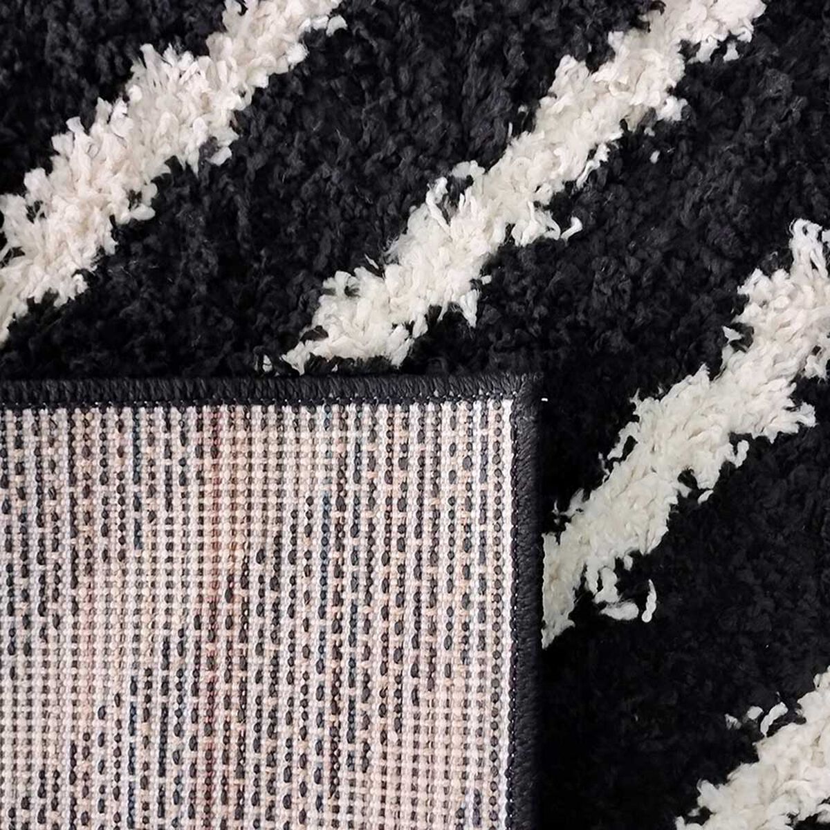 Bajada de Cama Idetex Shaggy Guiza 100 x 50 Negro