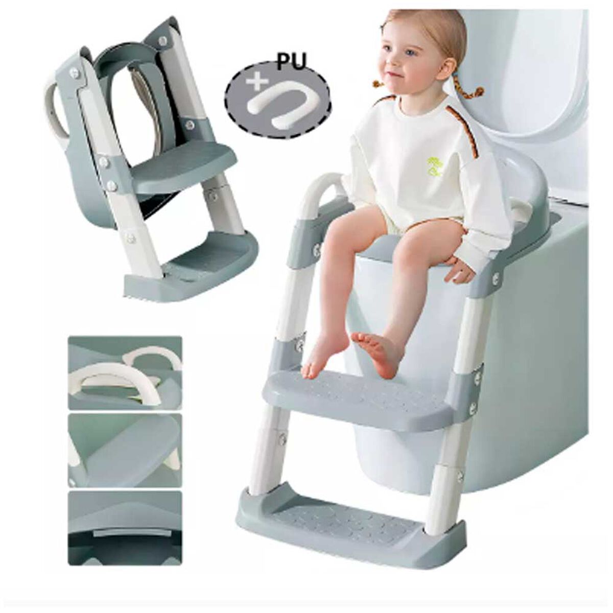 Asiento reductor con Escalera para Baño Bebesit