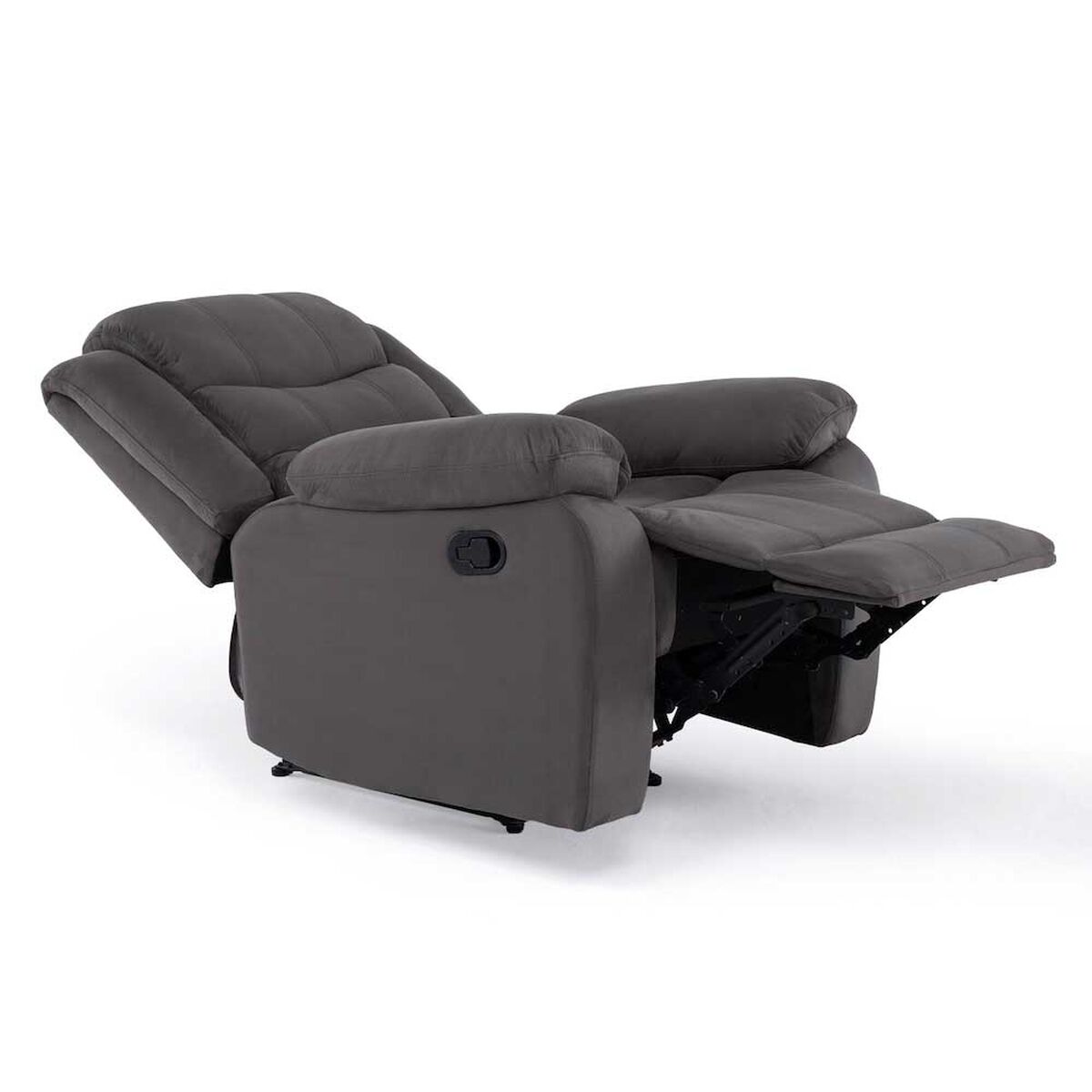 Juego de Living Reclinable Daniels Sof&aacute; 3 Cuerpos + 2 Bergers Norman Gris