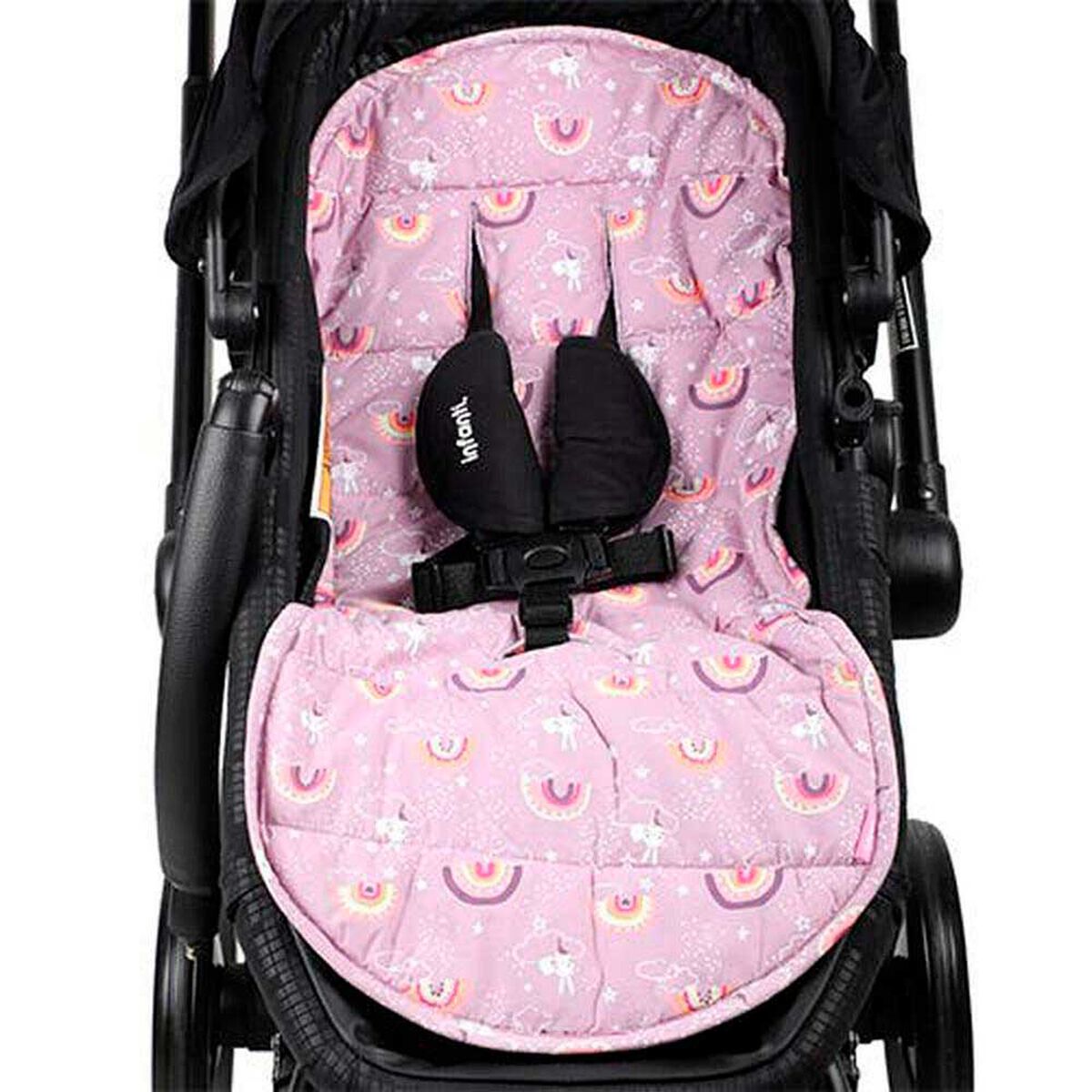 Colchoneta para Coches Arco&iacute;ris Rosado Infanti
