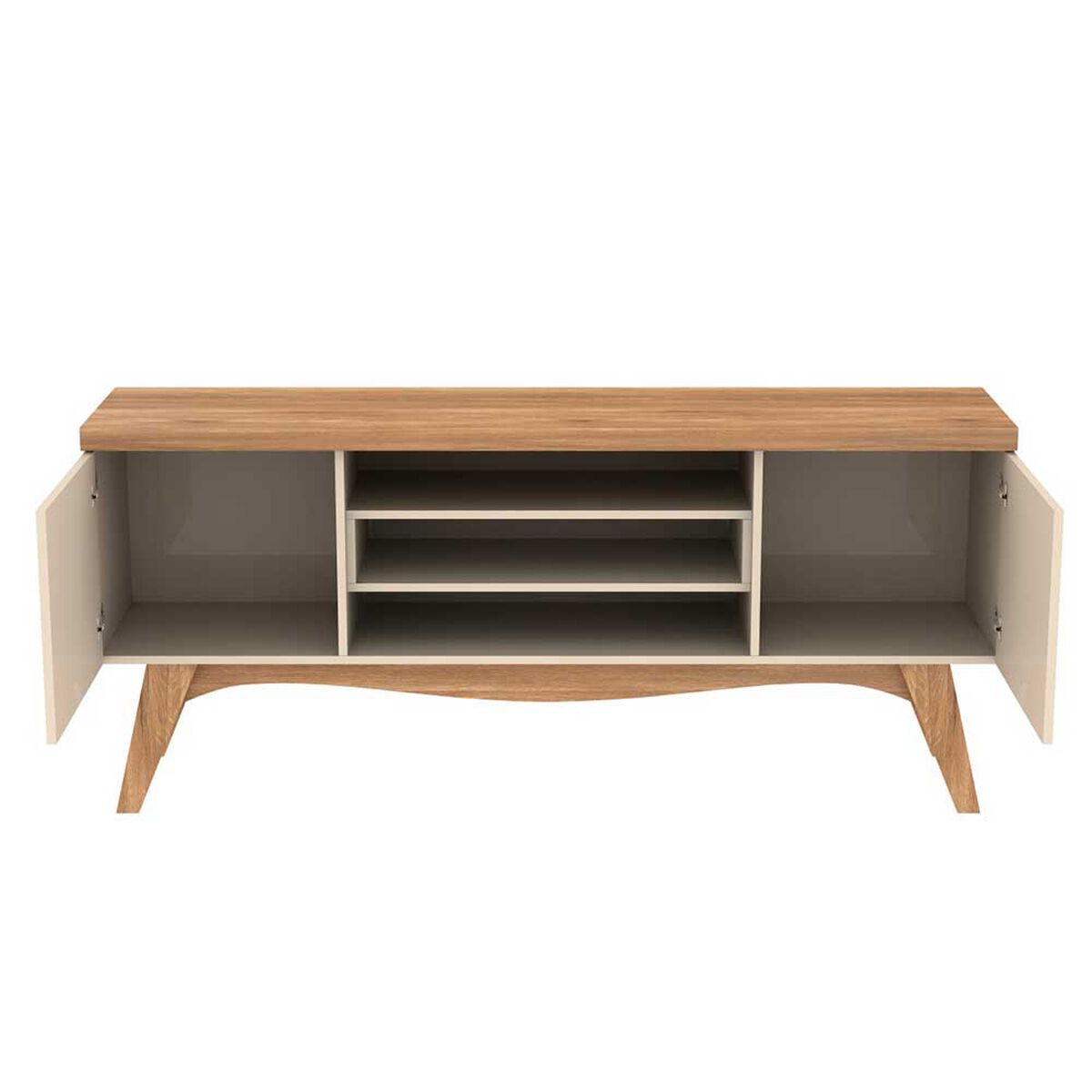 Rack TV Exit Lis Hasta 65" Beige Cedro