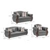 Juego de Living Innovamuebles New Bugambilia Sofá 3 Cuerpos + Sofá 2 Cuerpos + Butaca 1 Cuerpo 1 Cuerpo Burdeo