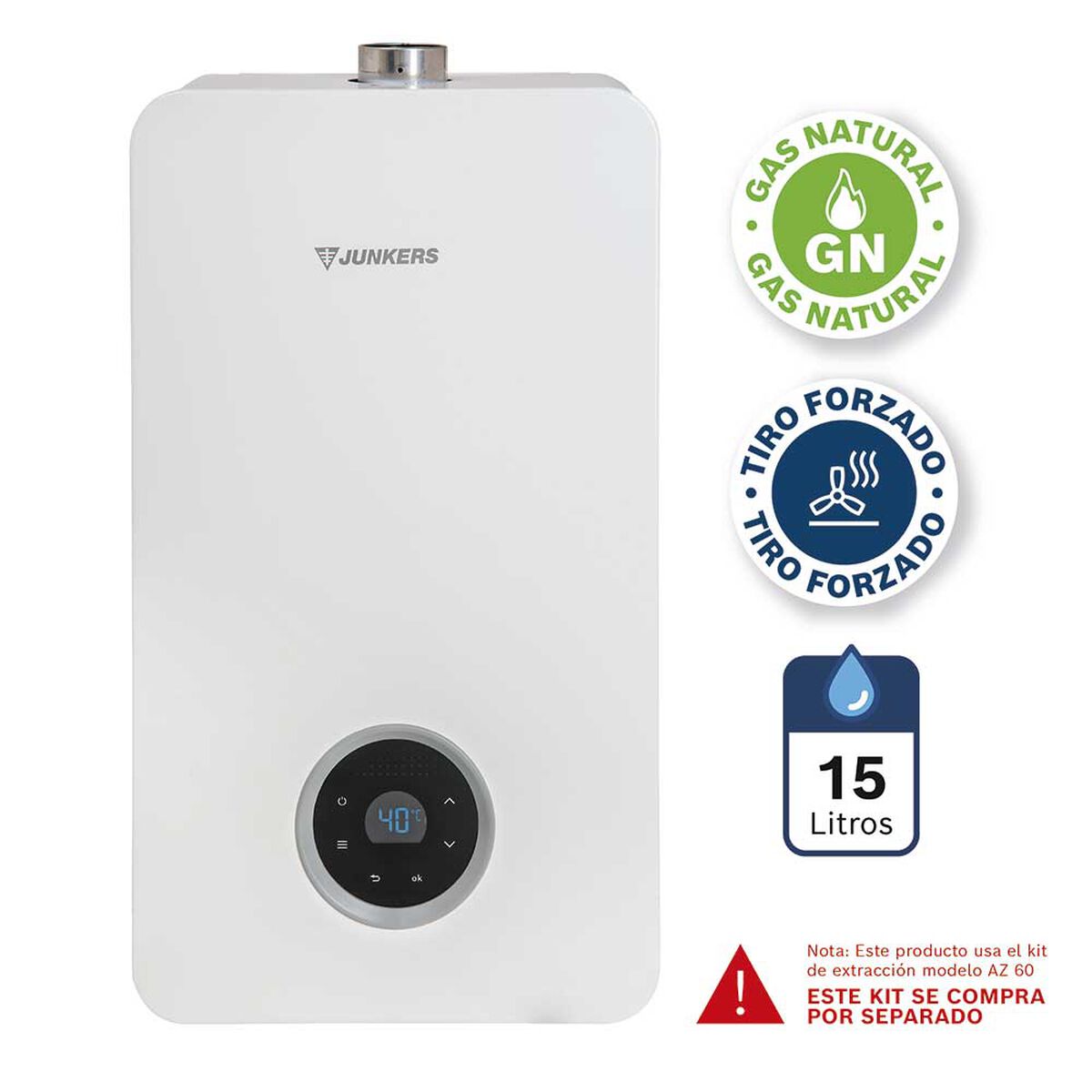 Calefont Gas Natural Junkers HydroCompact 15 lts.