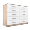Cómoda Exit CP 0105 Imbuia Blanco 10 Cajones