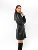 Vestido Corto Ecocuero Manga Larga Mujer Zibel