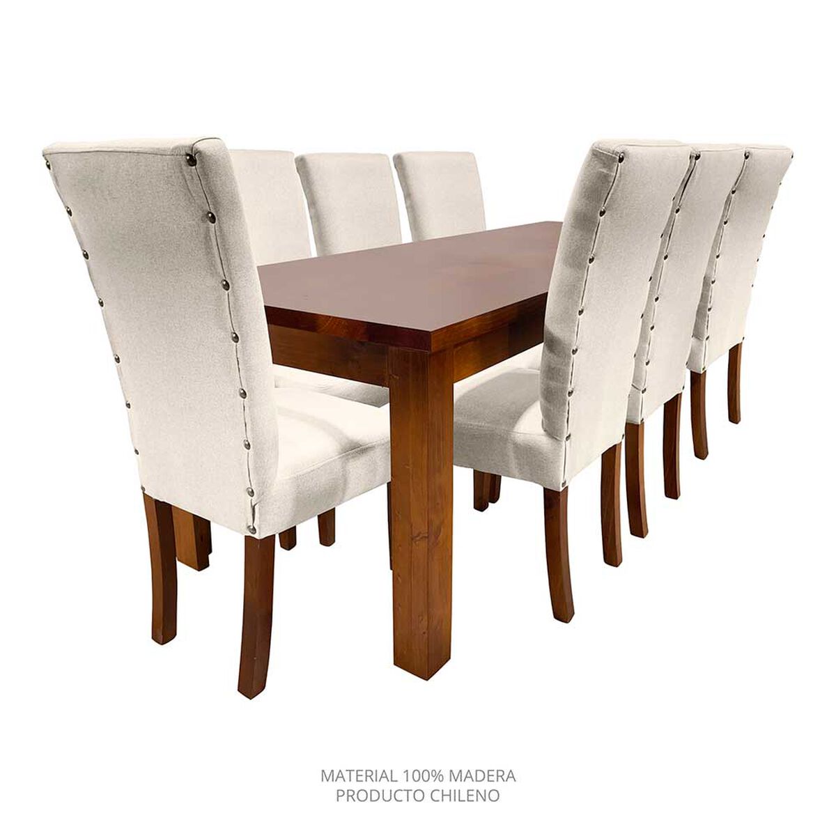 Juego de Comedor Living Factory Teka 8 Sillas Beige