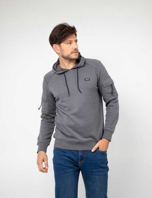 Imagen 1 del producto Polerón Hoodie Hombre Zibel Grafito, Indigo, Negro, Verde