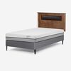 Cama Europea Rosen 1,5 Plazas Pratta + Respaldo Ferrara