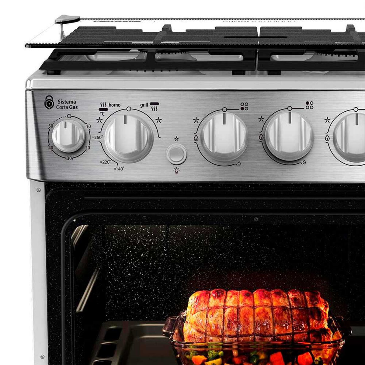 Cocina a Gas Mabe CMC5540FX1 4 Quemadores