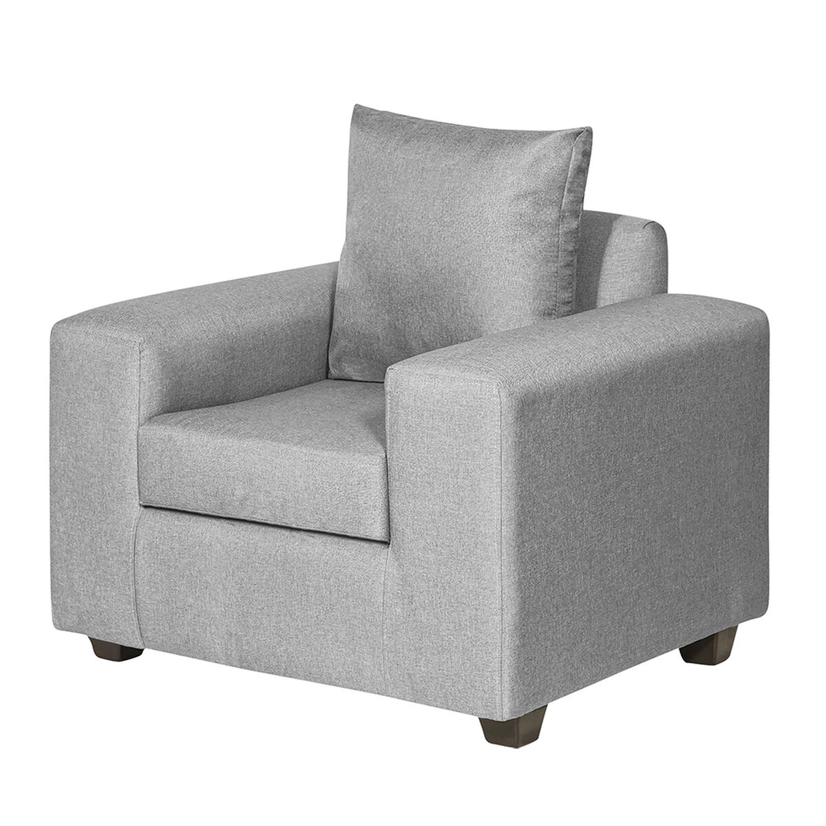 Juego de Living Innovamuebles Kahlo Sofá 3 Cuerpos + Dos Sillones 1 Cuerpo Gris Claro