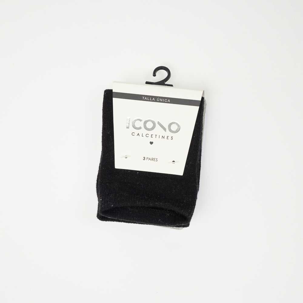 Pack 3 Calcetines Corto Mujer Icono