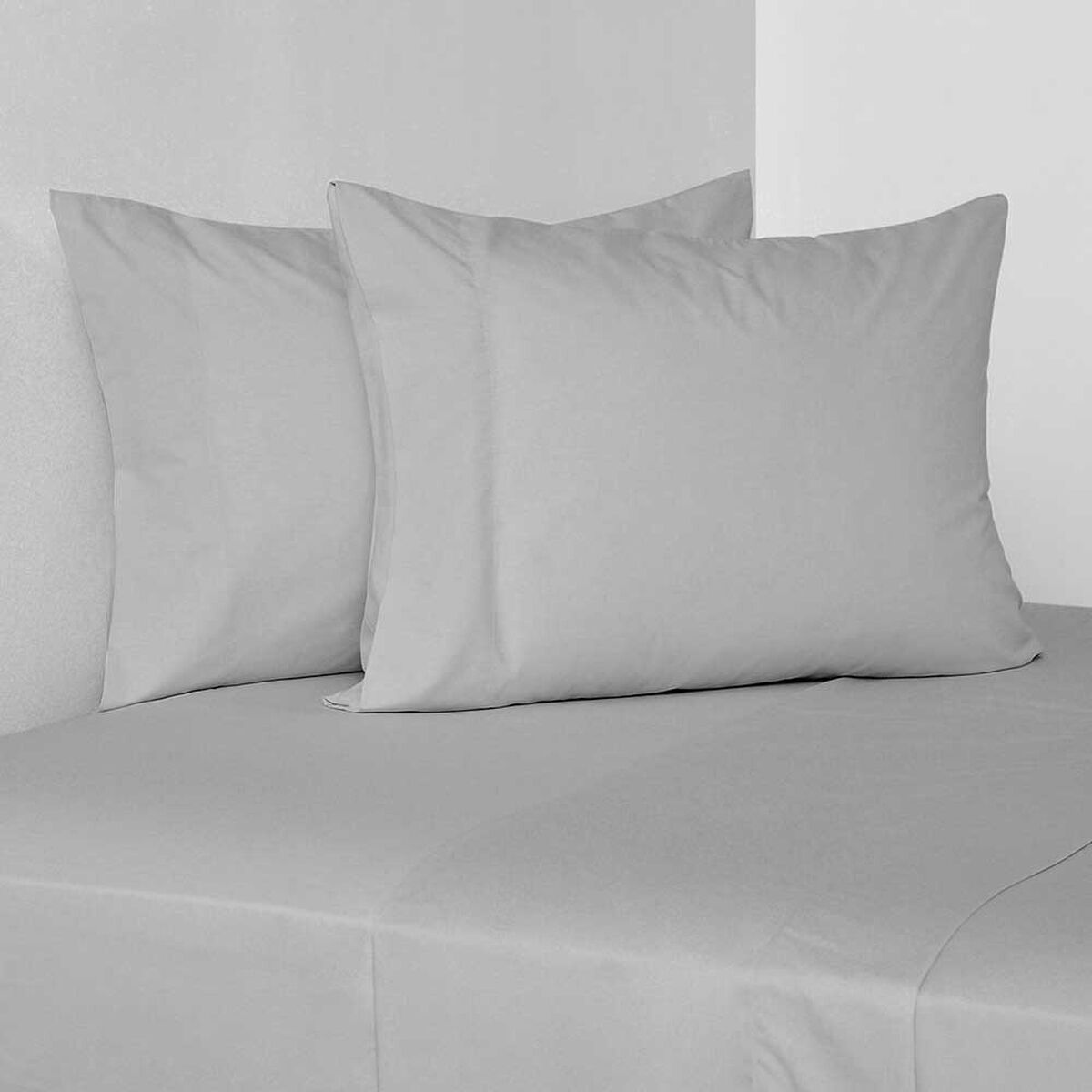 Juego de S&aacute;banas American Family 2 Plazas 144 Hilos Liso Gris