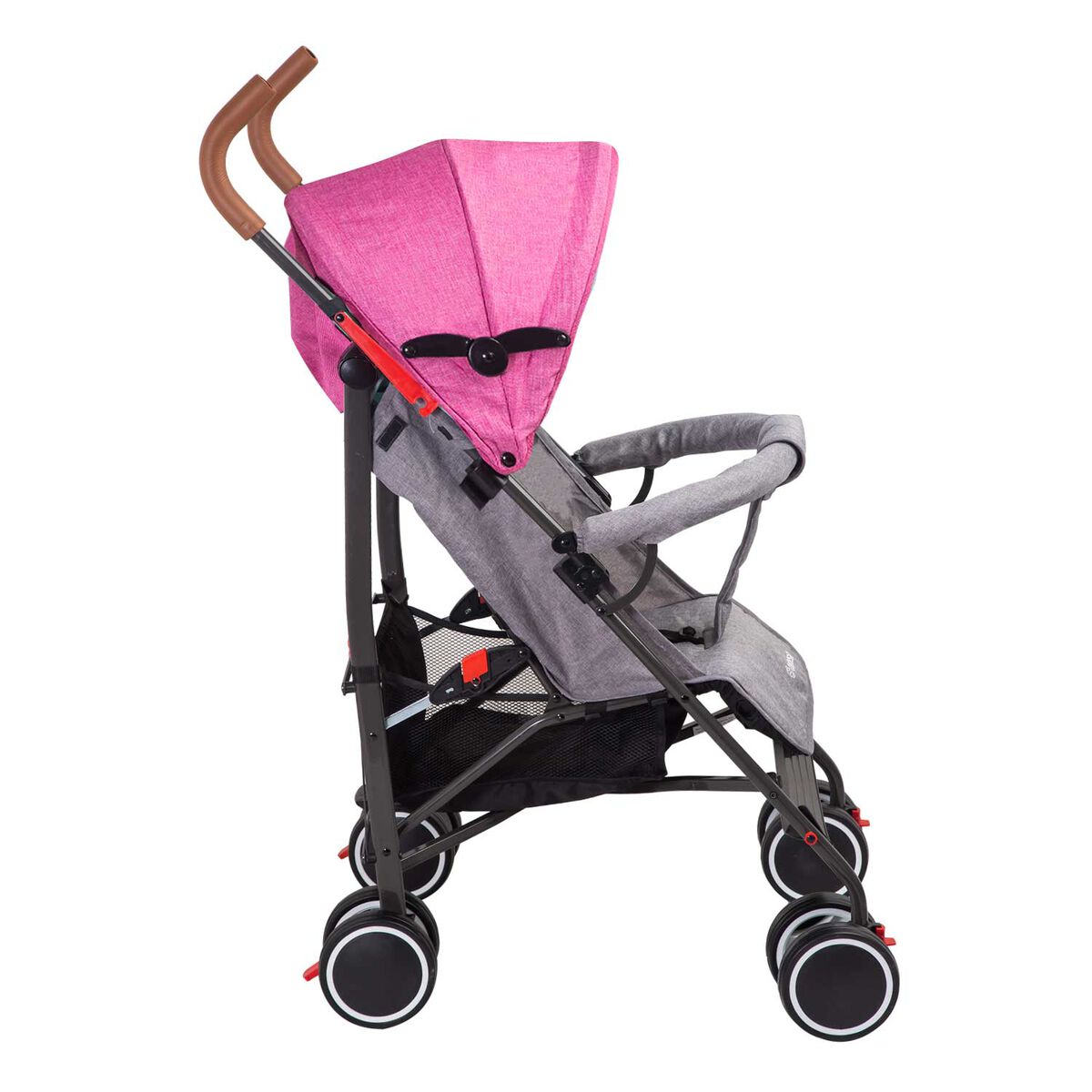 Coche Paragua Clap Melange Rosado Bebesit